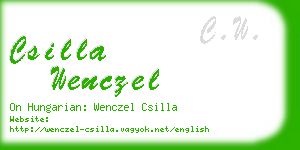 csilla wenczel business card